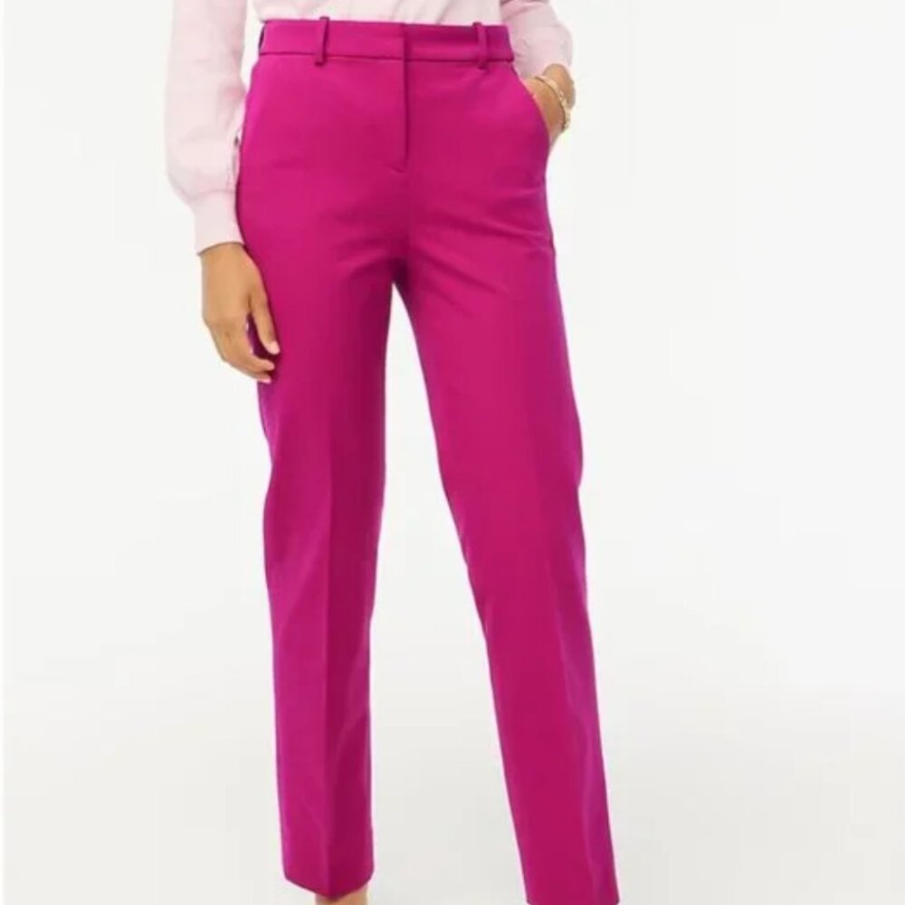 J. Crew Kallie Sweet Magenta Straight Leg Pant